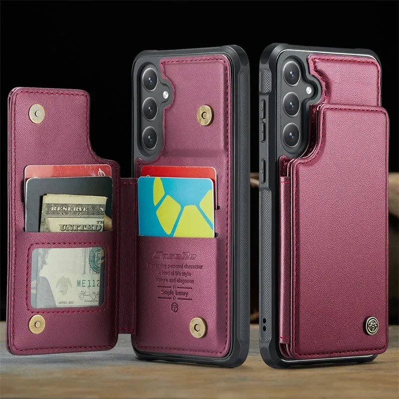 Premium RFID Blocking Leather Wallet Phone Case with Card Holder