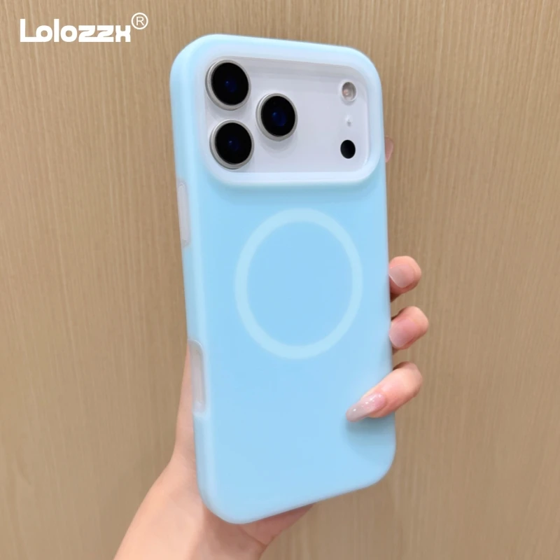 Premium Jelly Liquid Silicone Magnetic Case - Shockproof Matte Soft Cover