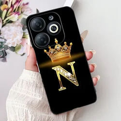 Luxury Letters Shockproof Soft TPU Phone Case Cover for Infinix Smart 8 (9N)