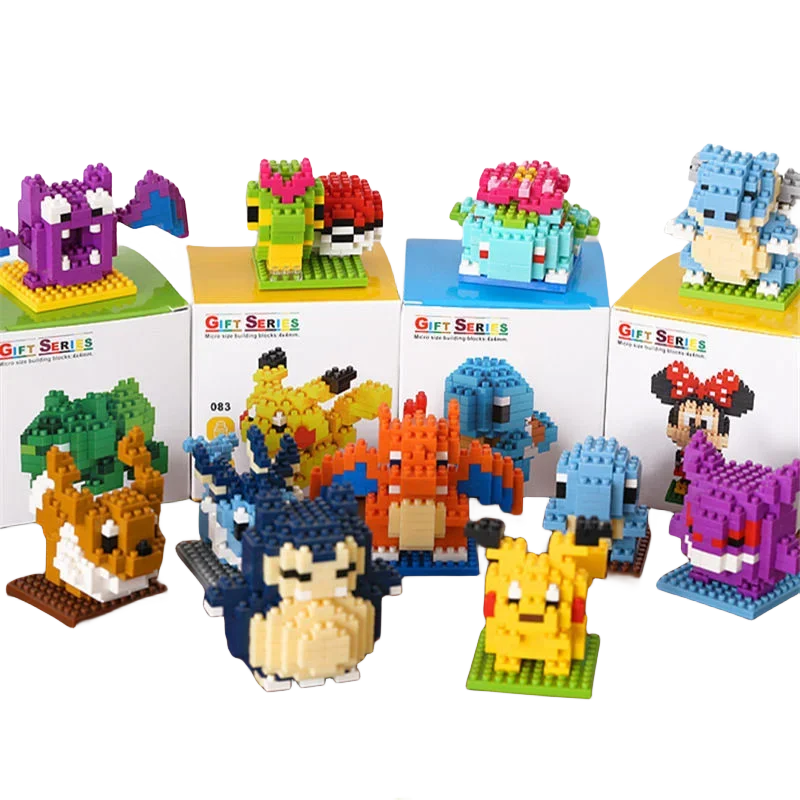

Pokemon new 108 style Small Simple Building Blocks Pikachu Action Toys Graphics Diamond Mini Model Pocket Monster Collect Gift