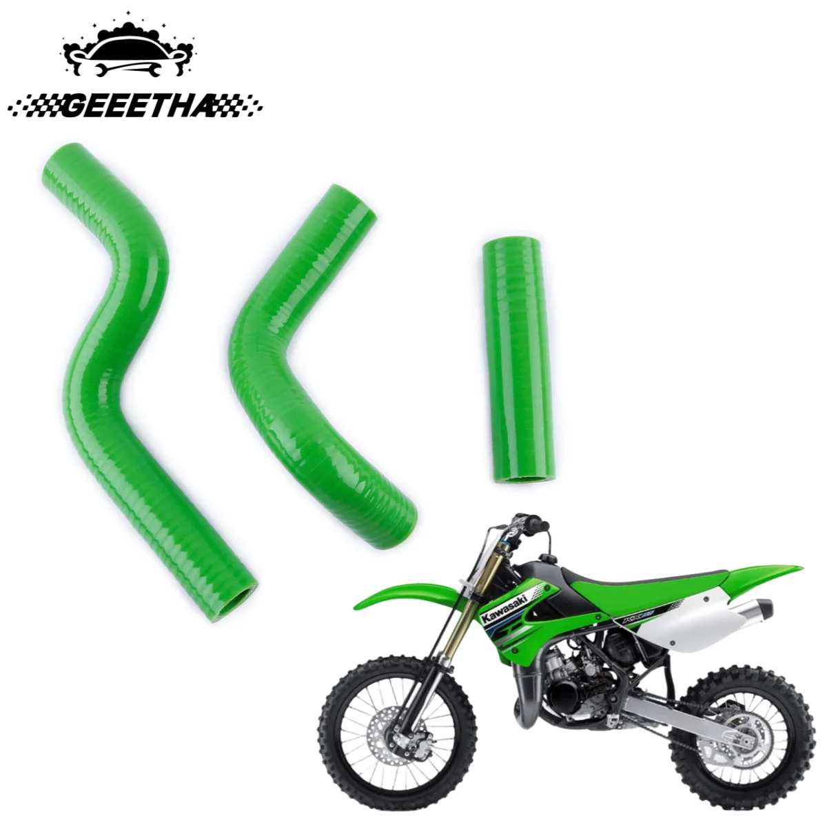 Для Kawasaki KX80 KX85 KX100 1998-2013 KX 80 85 100 мотоциклетный силиконовый радиатор Охлаждающая труба трубка шланг комплект
