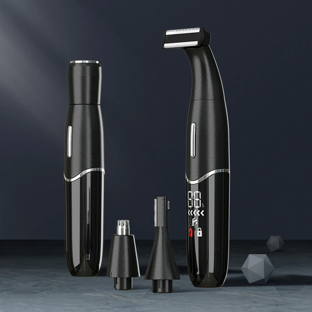 

Electric shaver, multi-function replaceable head, nose hair trimming, eyebrow trimming, ubs charging one instead of three