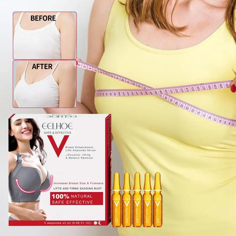 Breast Enhancement Lift Ampoules Serums 5pcs Size Up Breast Massage Essence Plumping & Lifting Essence