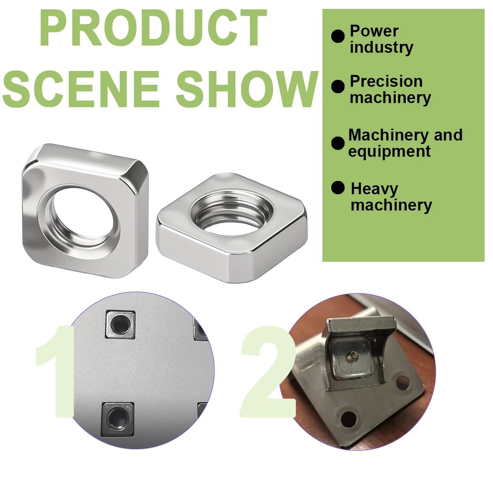 Square thin nuts DIN562 THIN Nut M3 M4 M5 M6 M8 M10 M12 A2 STAINLESS STEEL SQUARE THIN NUTS 5-50pcs