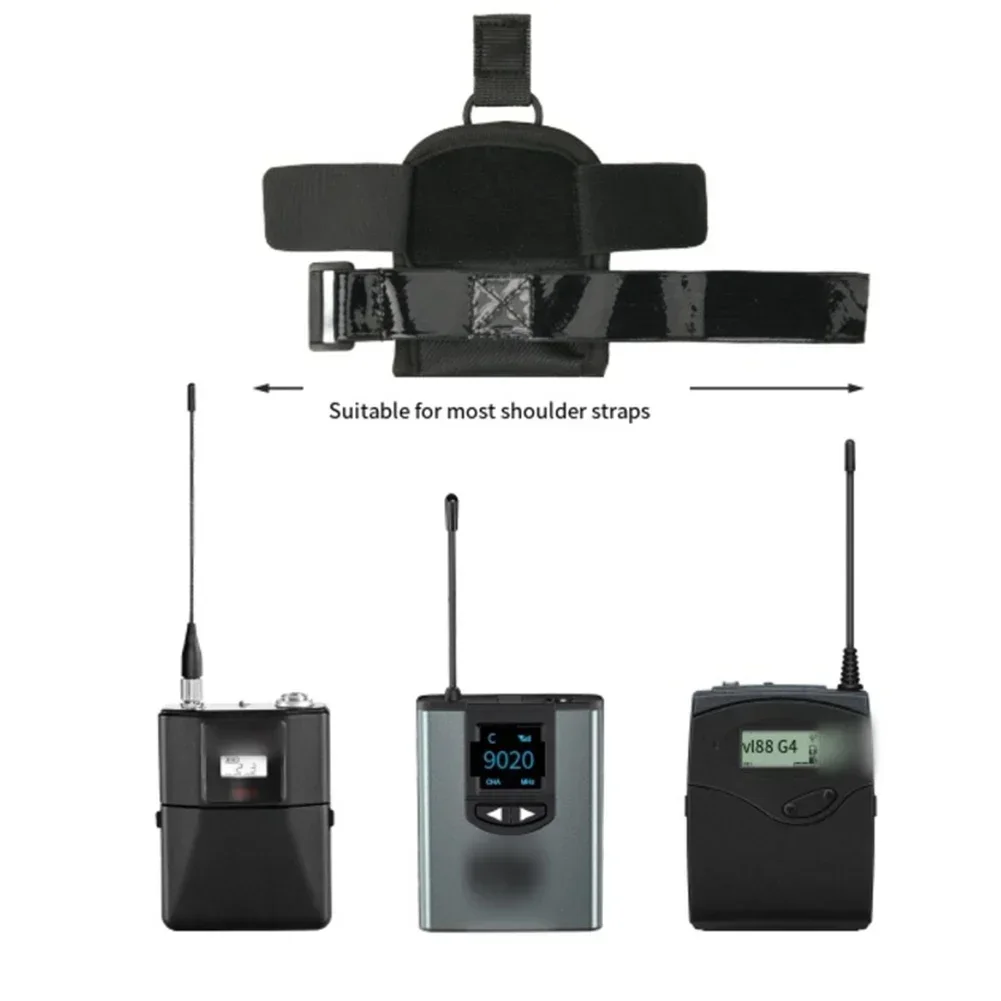 Détail de la protection d'antenne intégrée à l'étui bodypack, assurant une sécurité optimale lors des déplacements.