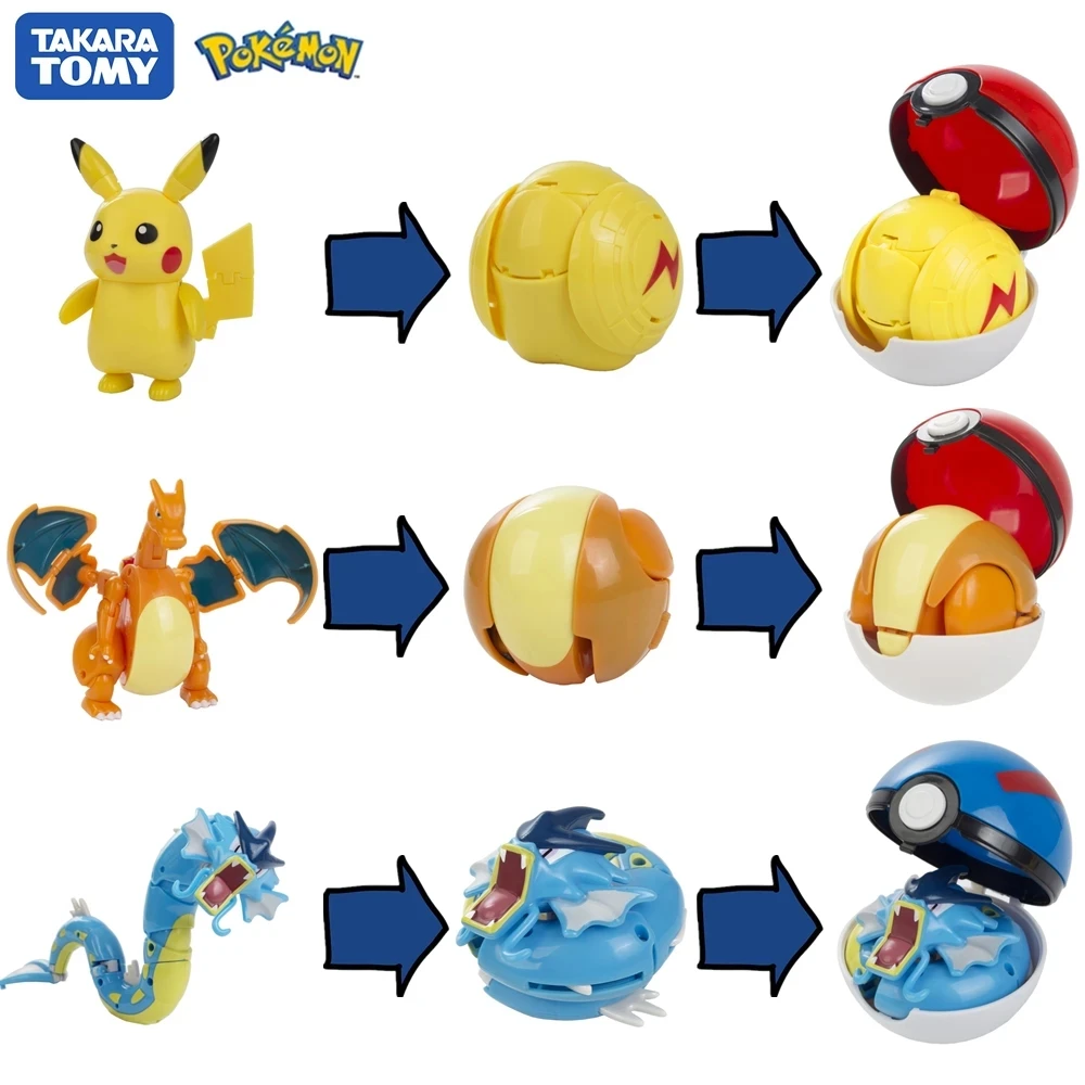 Pokemon Figures Ball Variant Toys Model Pikachu Jenny Turtle Pocket Monsters Action Figure Toy Gift 2