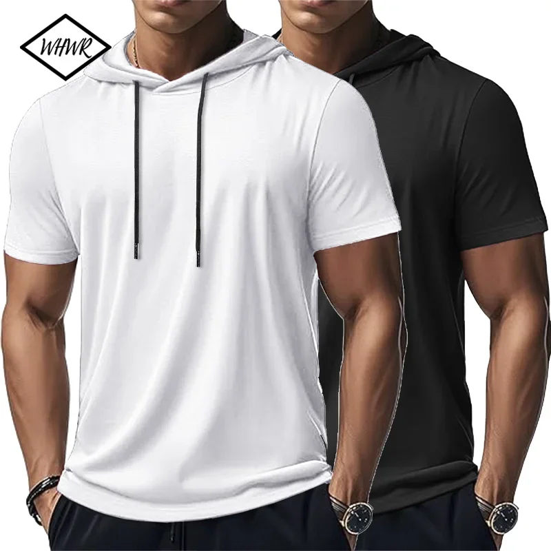 Men's Outdoor Running Short Sleeved Hooded T-shirt