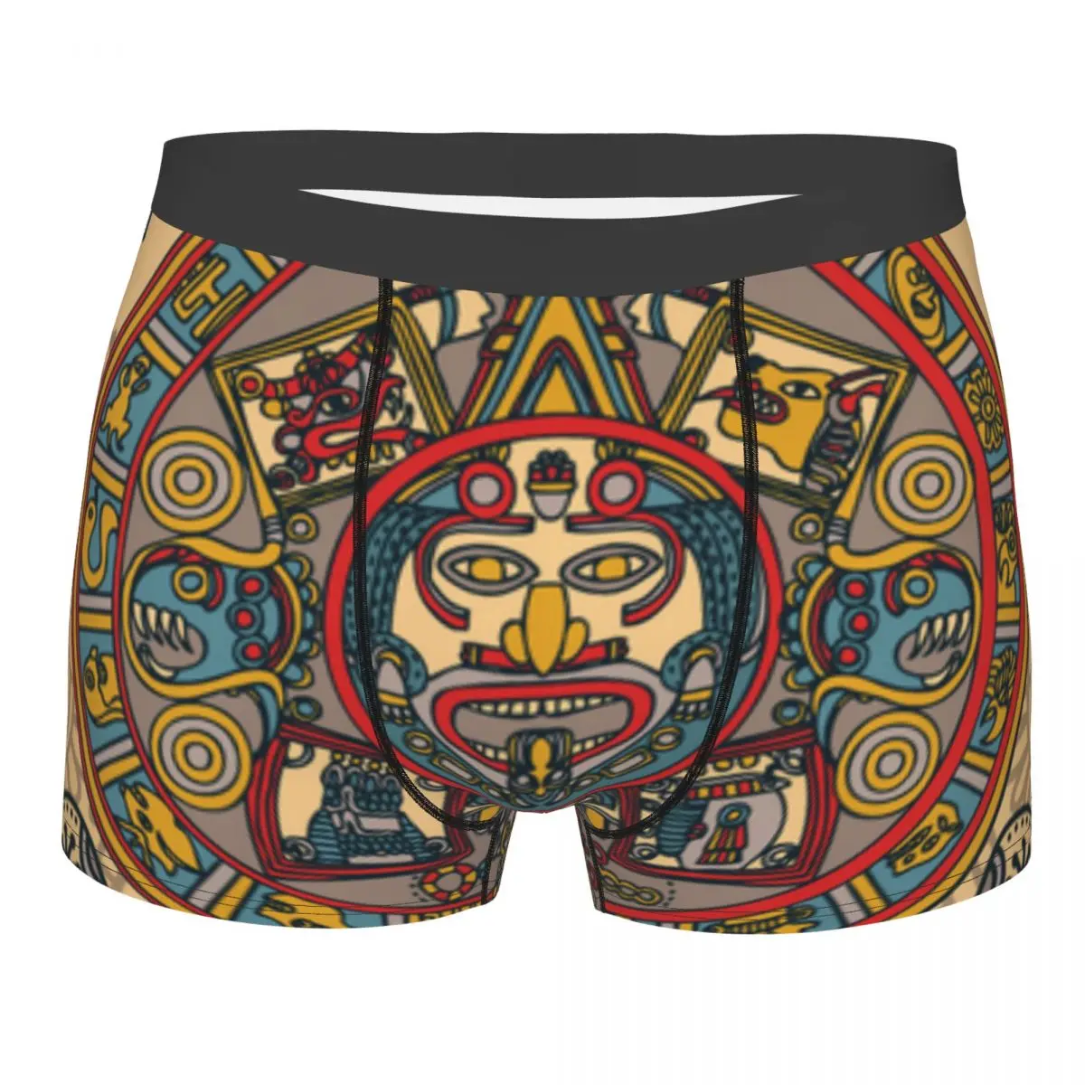 

Мужское нижнее белье, трусы, боксеры с непрерывным рисунком Mayan, эластичные мужские трусы
