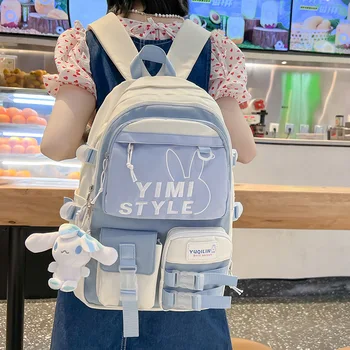 Ultra-Lightweight Spine-Protection School Bag for Girls Primary And High School Students Large Capacity Dual-Shoulder Bag 1