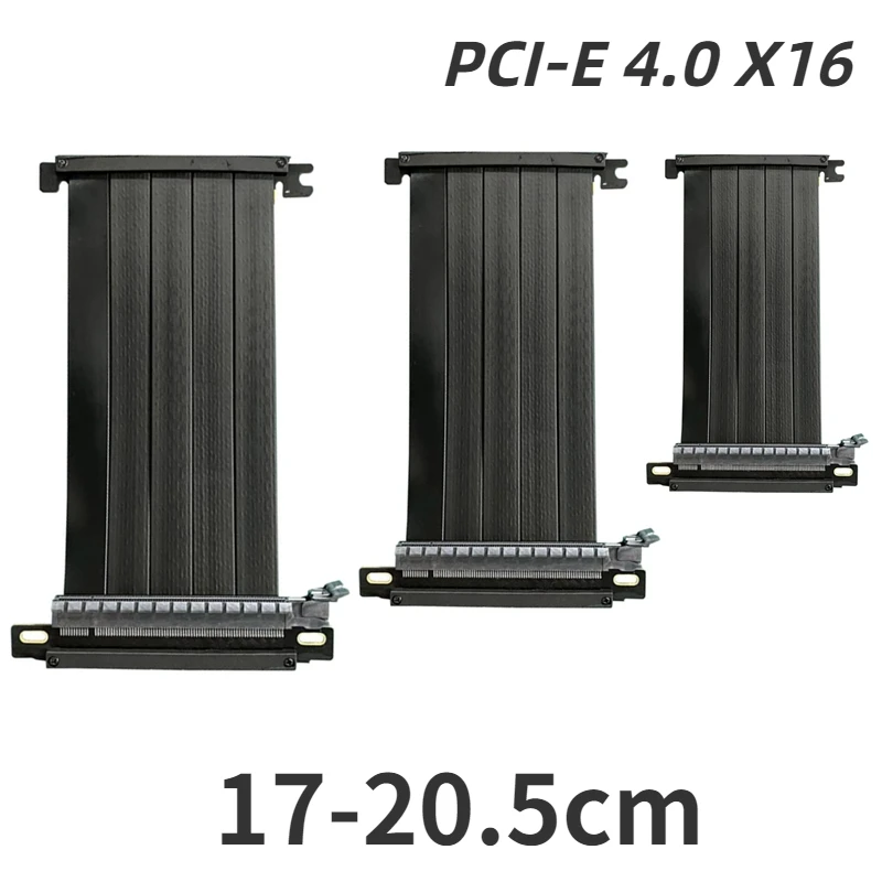 Dual Reverse Pcie4 Riser Cabo X16 Cabo Pci Express Riser Itx a4 Gpu Video Card Extension Cabo Pci-e 185 mm - Imagem 5