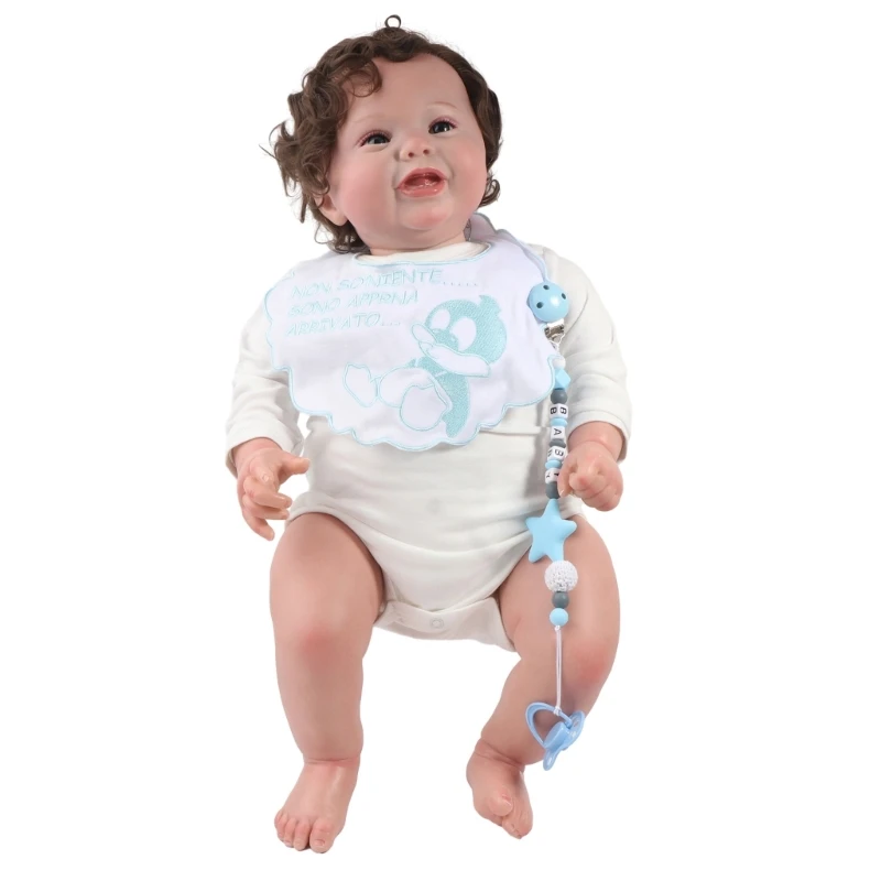 

23.6'' Reborns Baby Newborns Soft ClothBody Life Like with EyeOpen Realistic Baby Sleeping Toy