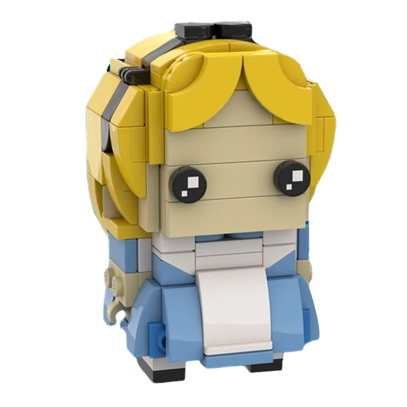 

Конструктор MOC Brickheadz Alice, набор строительных блоков, фигурка, мини-герои мультфильмов, идея для модели, игрушка для детей, подарок на день рождения