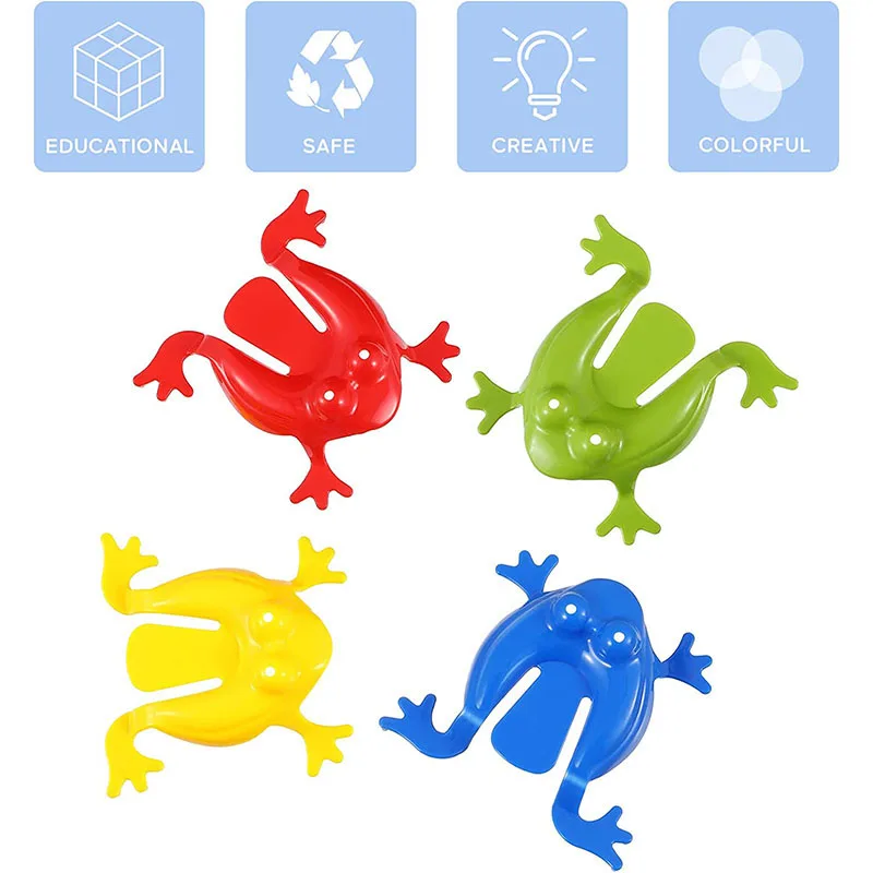 Jumping Frog Toys 10-60Pcs Jumping Frog with Bucket Bounce Fidget Novelty Assorted Stress Reliever Birthday Gift Boys Girls Party Favor