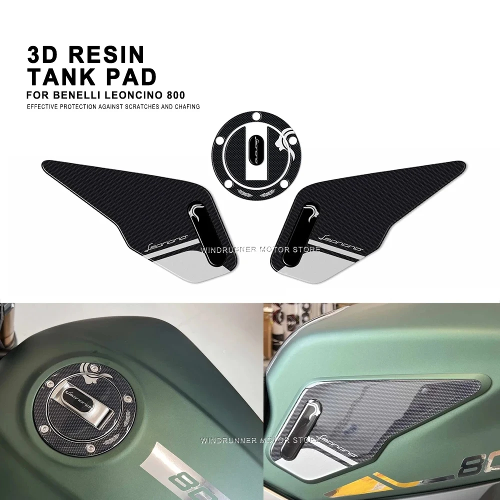 

FOR Benelli Leoncino 800 e 800 Trail dal 2022 Motorcycle 3D Resin Protection Kit Tank Pad Protective Decal Cap Sticker