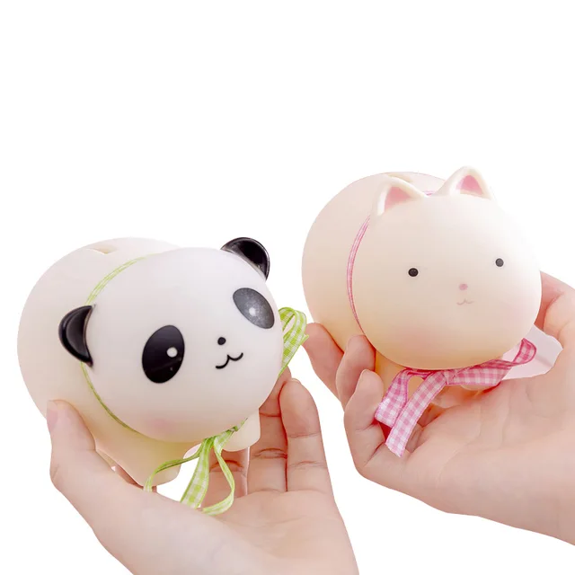 Pig/ Cat/ Koala/ Panda Korea Creativity Cartoon Anti-fall Plastic Piggy Bank Child Lovely Doll Coin Piggy Bank for Kids Moneybox 6