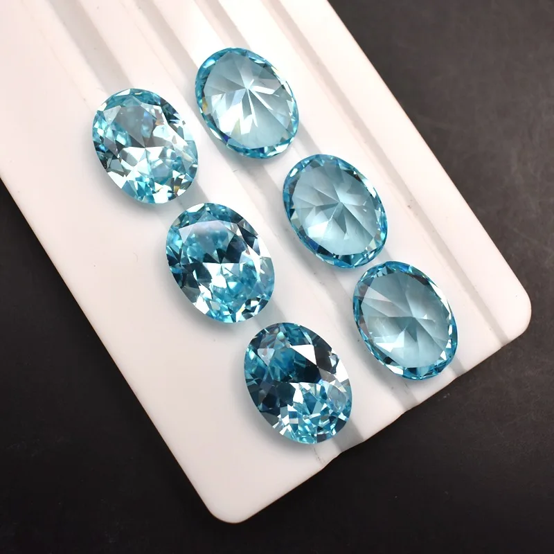 천연 광산 라이트 아쿠아마린 무가열 12.50 Cts 12x16mm 타원형 컷 AAAA+ 루즈 젬스톤