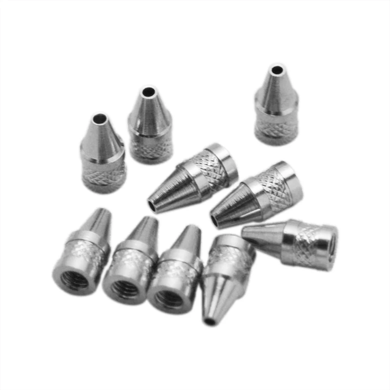 10Pcs/Set 1mm/2mm Nozzle Iron Tips Metal Soldering Welding Tip For Electric Vacuum Solder Sucker/Desoldering Pump Welding Tool