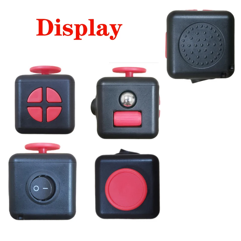Novelty 6 Sides Dice Sensory Toys Stress Relief Antistress Anxiety Cubes Portable Decompression Toy for Children Adult New