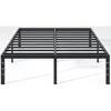 Black Metal Bed Frame,Full Size Bed Frame with Storage Space,Heavy Duty Sturdy Mattress Foundation,No Box Spring Needed 5