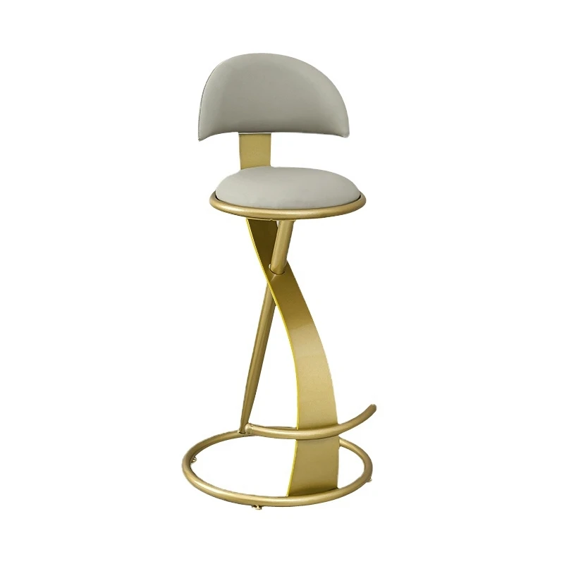 Breakfast Luxury Bar Stool Contemporary Design Counter Gold Leg Bar Stool Italian Taburete Regulable Cocina Home Furniture