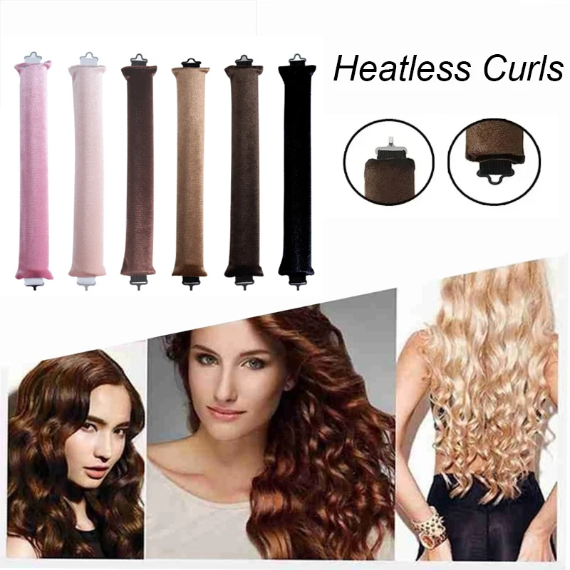 New Heatless Curls Women Curly Hair Curler Rubber Curling Rod Soft Sleep Magic Hairdresser Tools Foam Hair Rollers Accessories