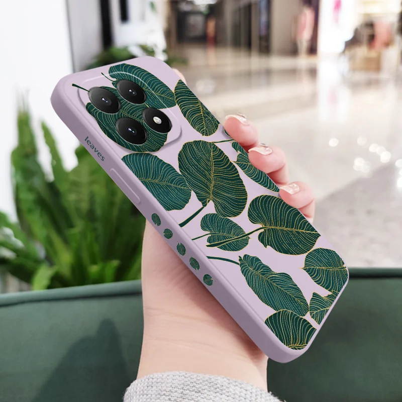 Green Leaf Silicone Phone Case Cover