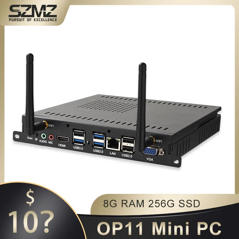 SZMZ OPS Mini PC Core i3 i5 i7 Processor DDR3 8G 128GB 256GB SSD Windows 10 Linux Gaming Desktop Computer Gamer |