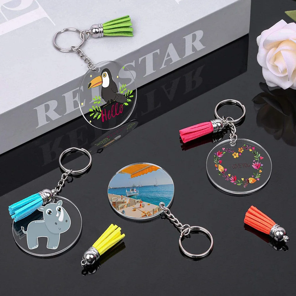 Acrylic Key Ring with Vinyl