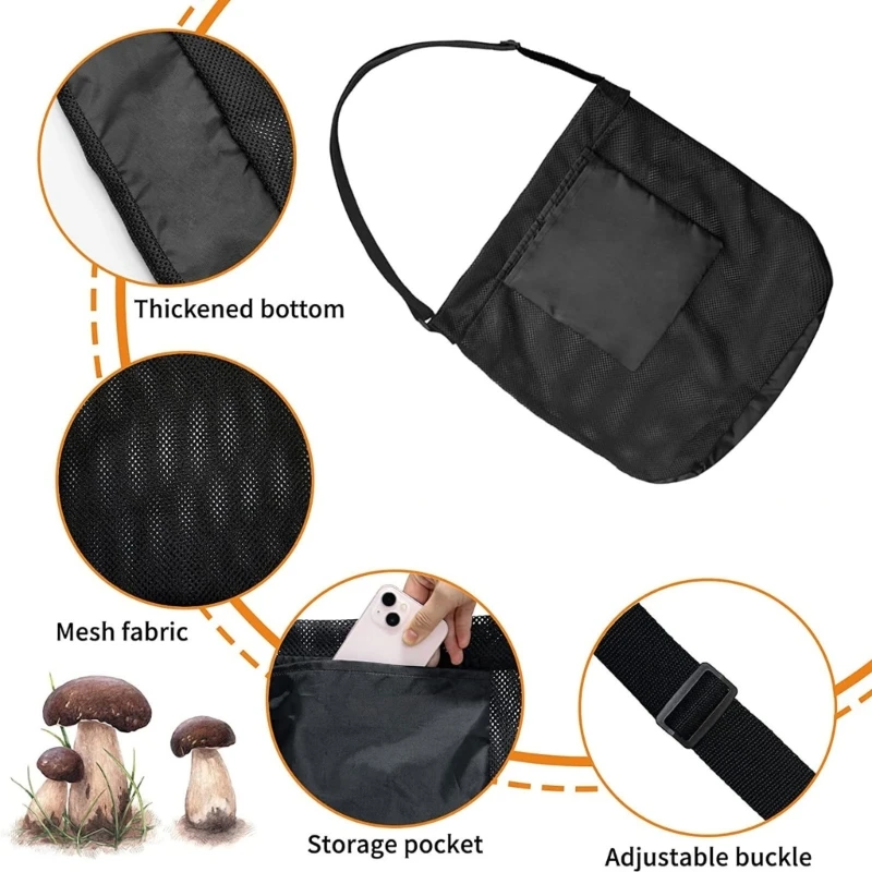 Mushroom Foraging Bag Foldable for Vegetable Fruit Gathering Mesh Harvesting Jungle Camping Hiking Dropshipping mushroom foraging bag