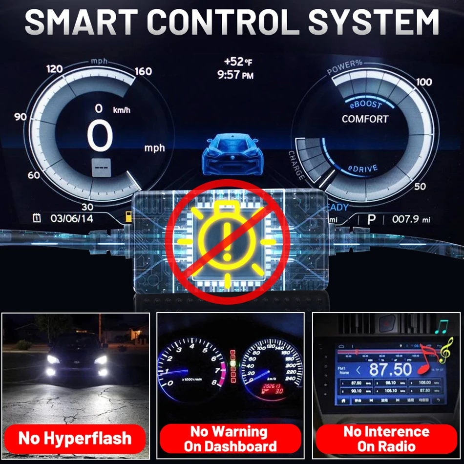 H7 H11 LED Canbus 360 H4 H1 300000LM 500W HB3 HB4 9005 9006 9012