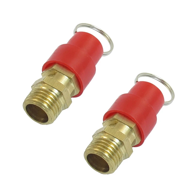

2 шт., клапан для снижения давления 1/4 Zoll PT Air клапан сжатия Red + Gold