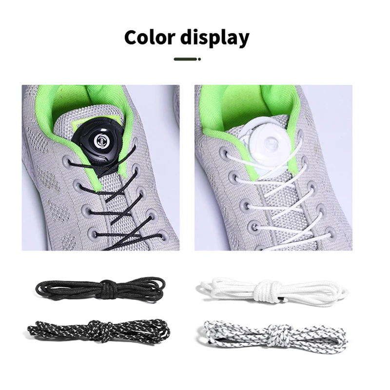

1 Pair Sneaker ShoeLaces Elastic No Tie Shoe Laces Stretching Lock Creative Lazy laces Quick Rubber Shoelace Shoestrings