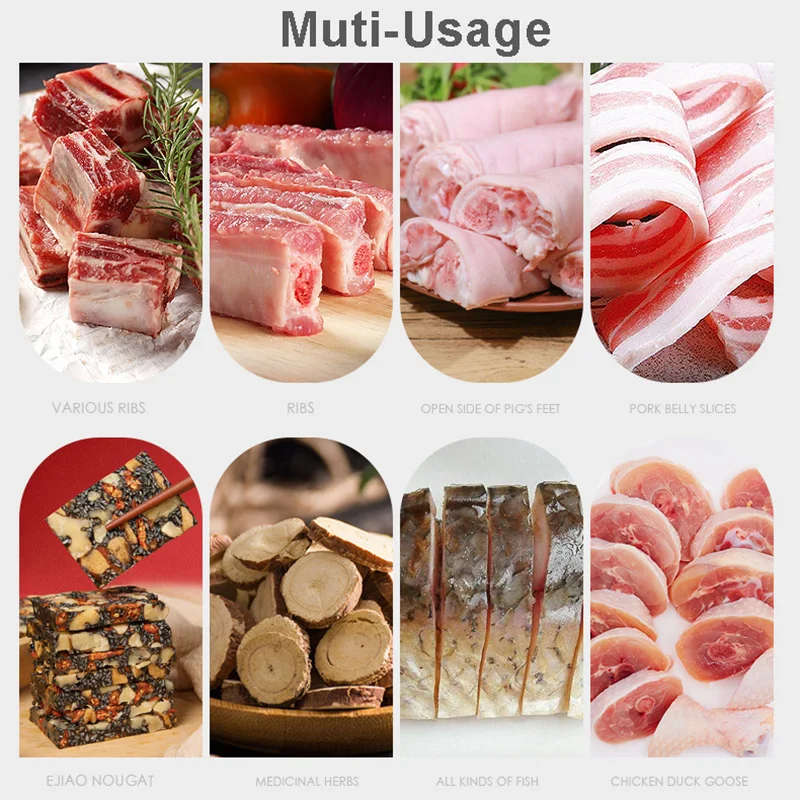 Meat Slicer Commercial Frozen Bone Cutting Machine Minced Lamb Bone Meat Cutter Chicken Duck Fish Ribs Lamb Cutting Kitchen Tool