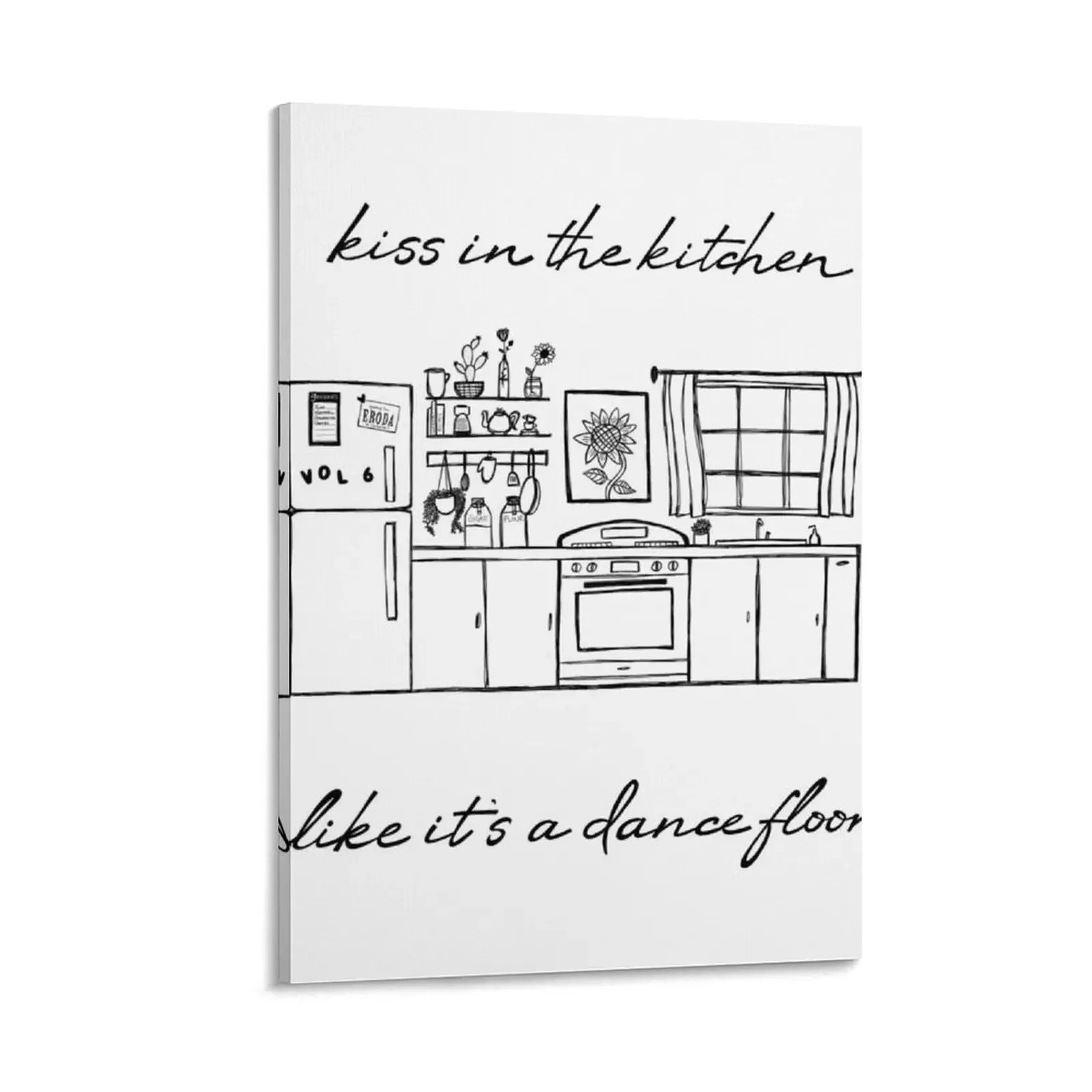 

Kiss in the Kitchen Sunflower Vol. 6 Canvas Painting Decoration for bedroom art mural