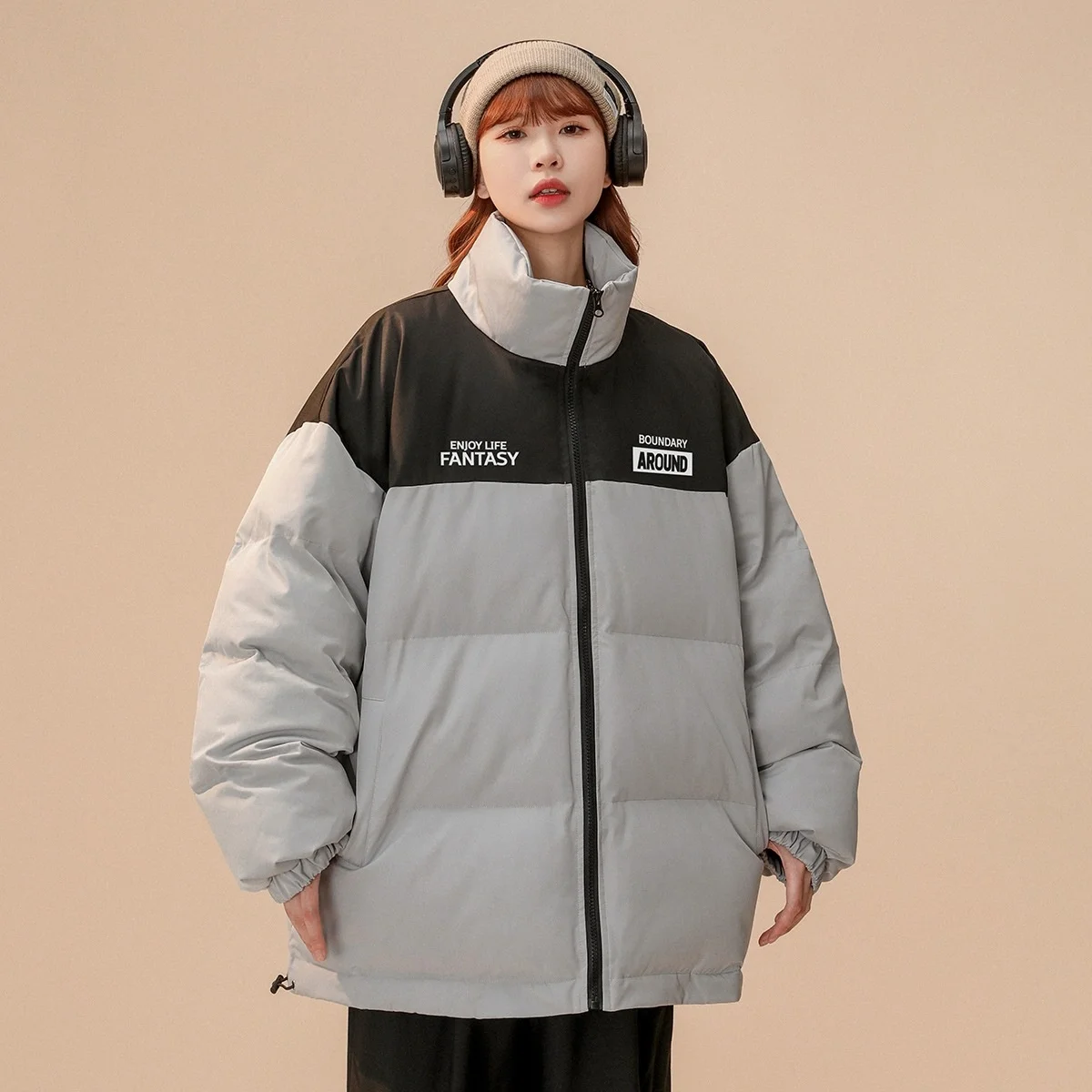 

Unisex Autumn and Winter New Fashion Versatile Winter Loose and Warm Trend Printing Casual and Warm Simple Cotton Clothes