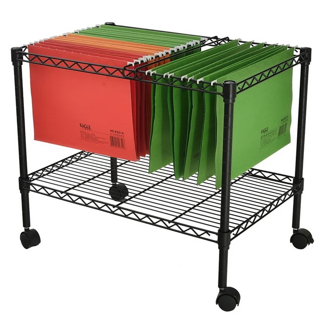 Efficient file organization with the Single Tier Metal Rolling Mobile File Cart