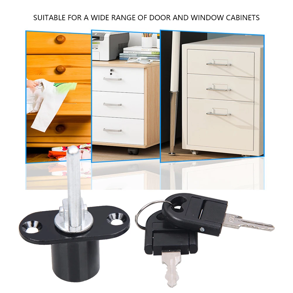 Description Picture 4 of item16/19mm Desk Cabinet Drawer Front Lock Stable Cam Cylinder Triple Lock With Keys Office Desk Drawer Locks Furniture Hardware