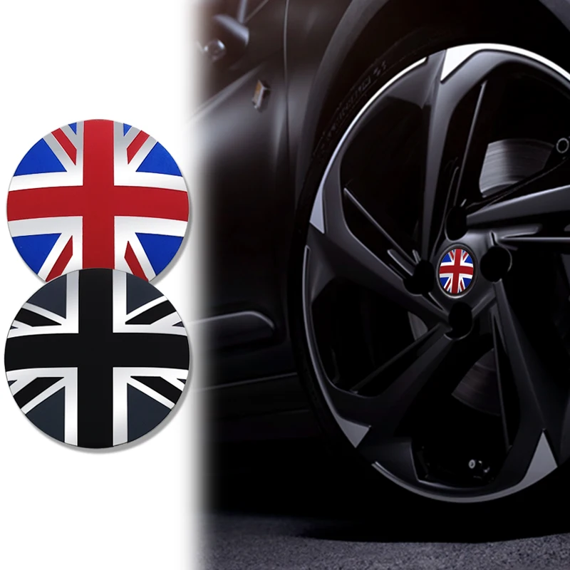 Alluminio 4Pc 56Mm British Logo Badge Car Wheel Center Hub Caps Emblem Stickers Per Jaguar Aston Martin Land Rover Mg Accessori