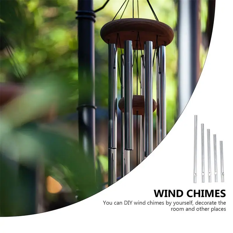 8 Sets Of Aluminum Wind Chime Pipe Wind Chime Making Accessories Aluminium Tube 5 Wind Bell Pipes DIY Wind Bell Materials 3