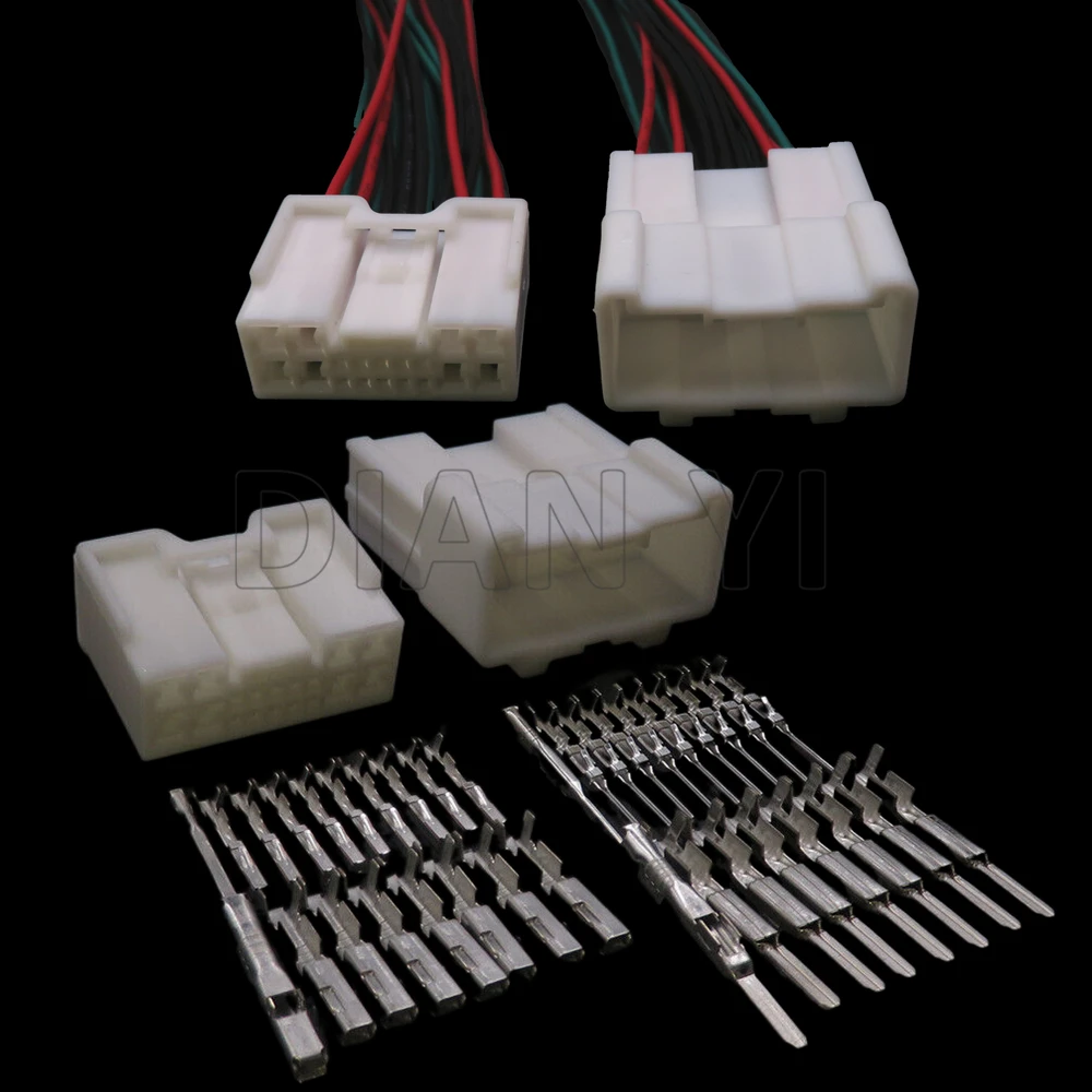 1 Set Alloggiamento In Plastica Per Auto A 18 Vie Spina Non Sigillata Con Cavi Presa Per Cablaggio Per Auto 6098-3901 6098-3941 Connettore Ibrido Per 