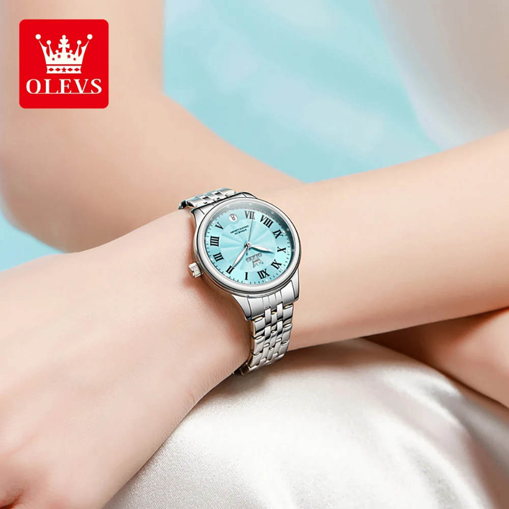Quartz Watches Stainless Steel Watchstrap Ladies Bracelet Watch for Women OLEVS 5600 Relogio Feminino Waterproof women watches