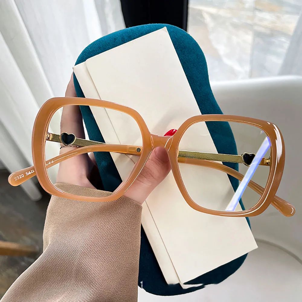 Trend Large Optical Glasses Frames Fashion Square Eyewear Frame Women Men Anti-blue Light Goggles Computer Anti Radiation