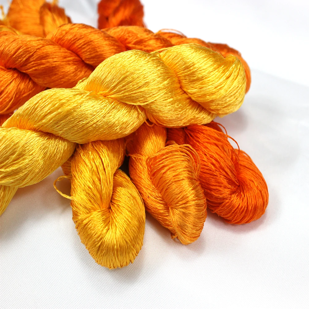 Premium Yellow Silk Embroidery Thread - 100% Pure Silk