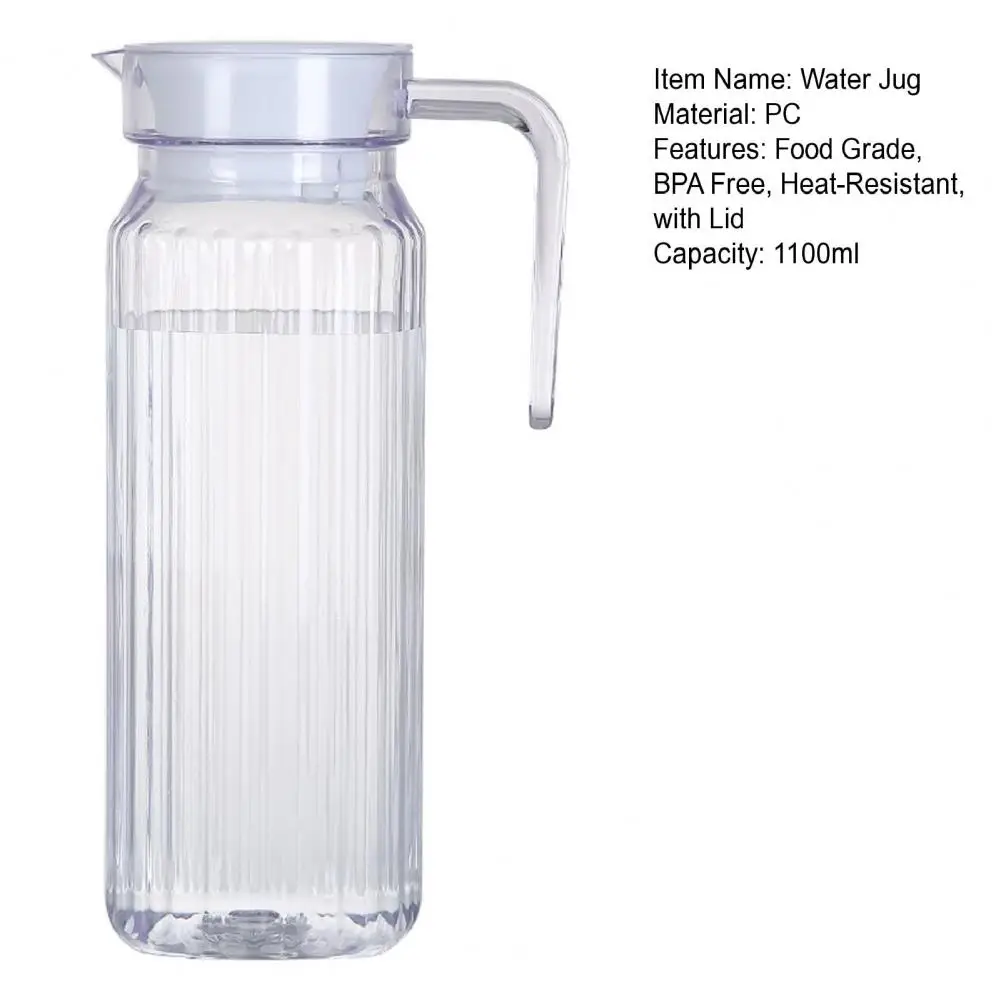 Fridge Water Jug Set of 2 Glass Water Jugs with Spill-free Spout Design for Fridge Food Grade Pitcher for Coffee Milk Juice