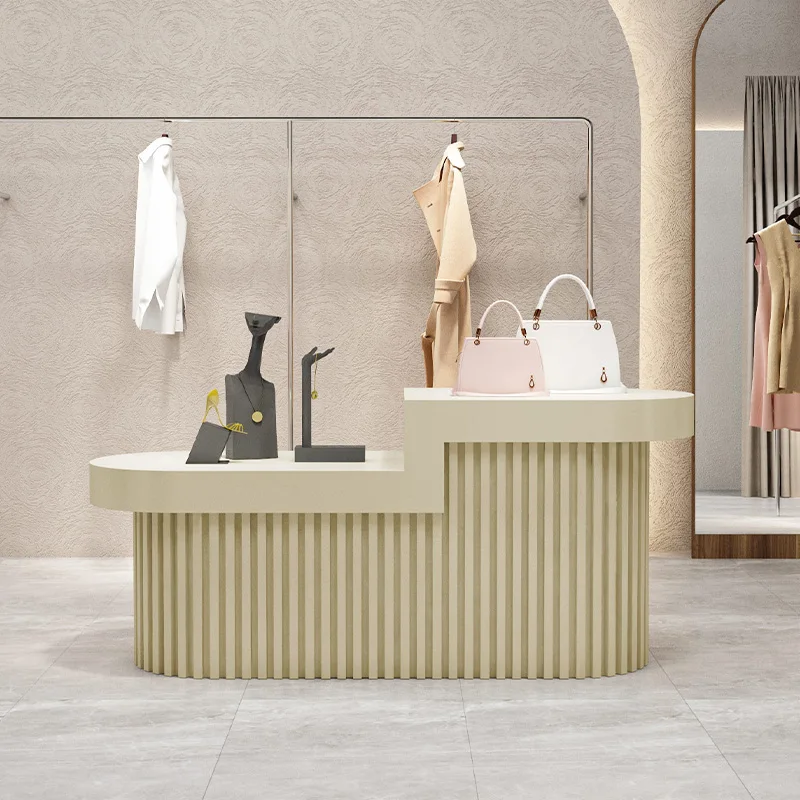 Simple Profissional Reception Desks Modern Luxury Trendy Beauty Reception Desks Salon Display Mostrador Commercial Furniture