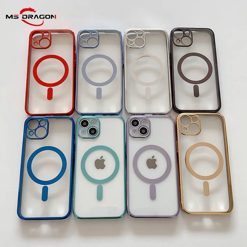 Магнитный чехол Magsafe для iPhone 13 12 11 Pro с беспроводной зарядкой X XR XS Max 7 8 прозрачный