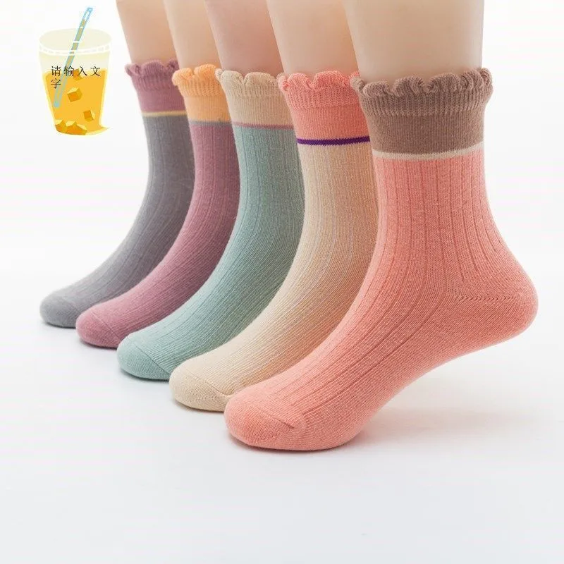5 Pairs Cotton Kids Socks Warm Winter Socks For Baby Girls Cute Cartoon Newborn Toddler Casual Sport Boys 0-12 Yrs