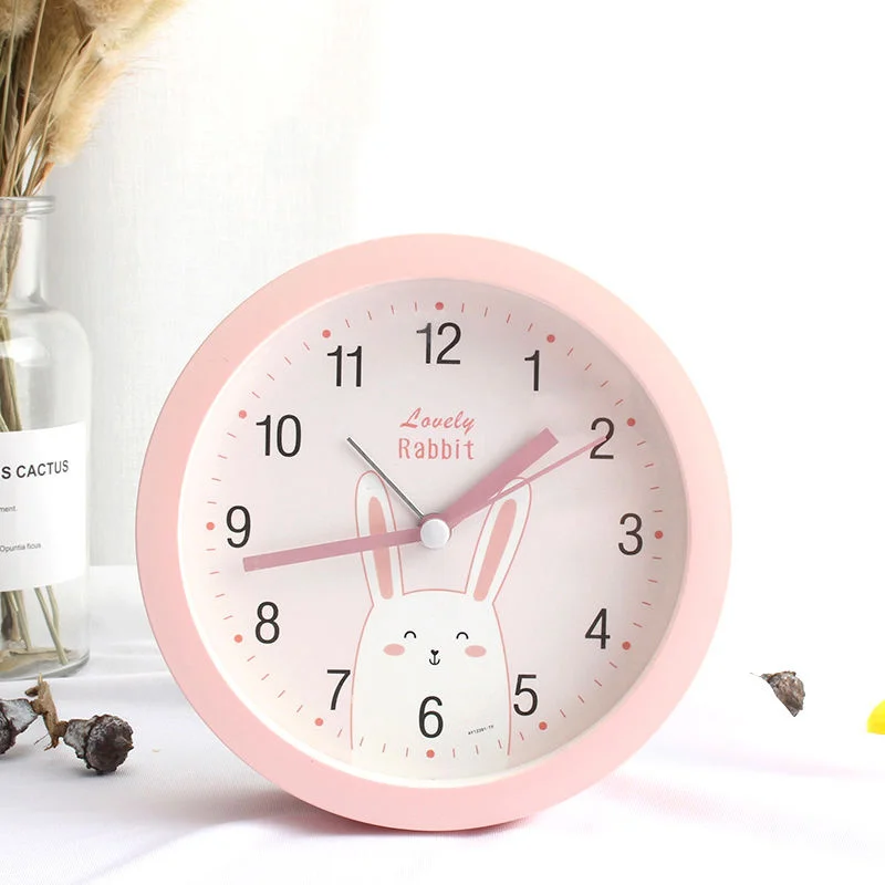 

Будильник для студентов с милым сердцем для девочек, мультяшный ночник, простые часы для общежития, беззвучный маленький будильник для спальни для детей