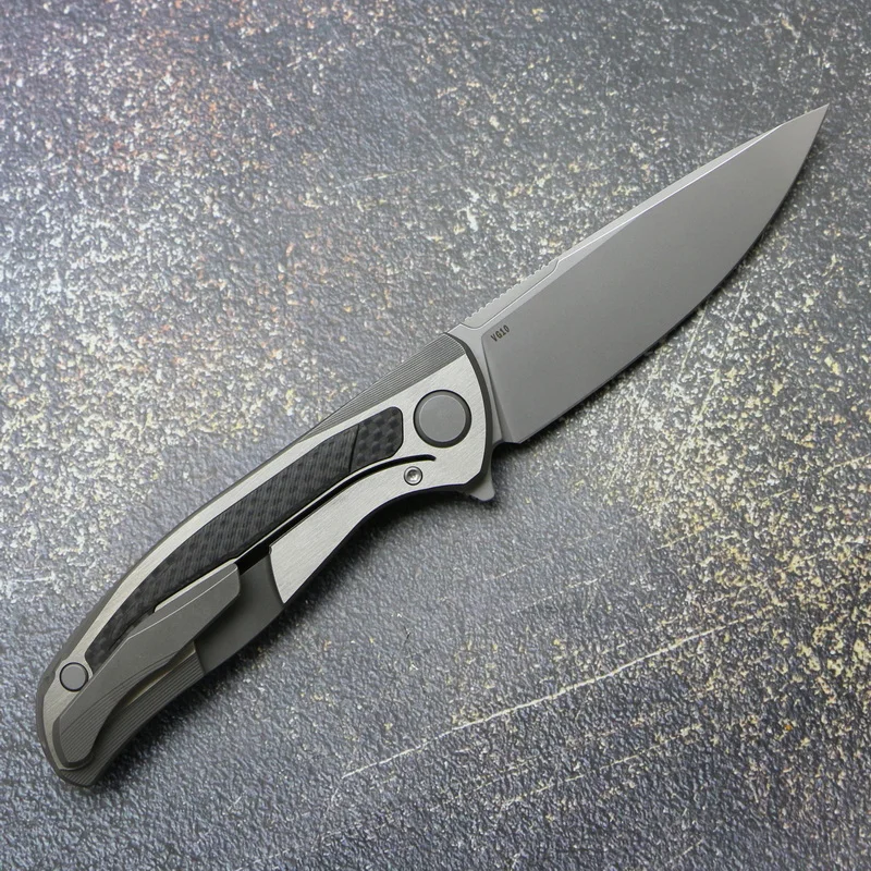 Green Thorn F95NL Folding Knife VG10 Blade Titanium+CF Camping