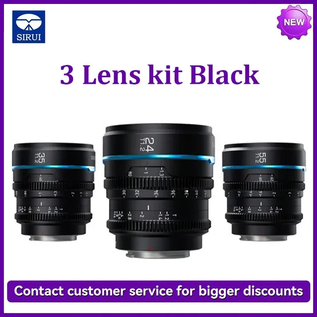 Sirui Night Walker 24mm / 35mm / 55mm T1.2 16mm 75mm S35 Cine Lens